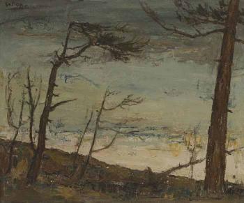 Landscape with Trees by 
																			Herbert Bannister Whone