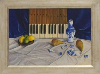 Piano and pears by 
																			Suzanne Kemplay