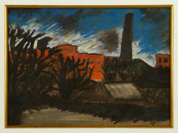 View of factory by 
																			Jozsef Nemes-Lamperth