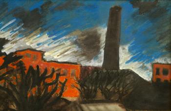 View of factory by 
																			Jozsef Nemes-Lamperth