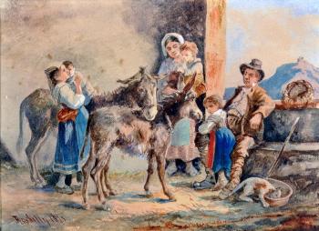 La famiglia del contadino by 
																			Eduardo Roskilly