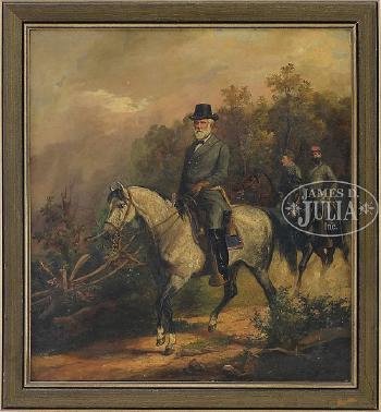 Portrait of General Robert E. Lee Riding Traveler by 
																	Adalbert John Volck