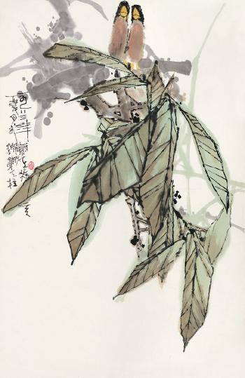Birds and Leaves by 
																	 Qin Tianzhu