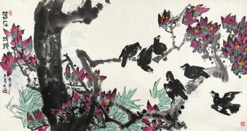 Mynah Birds and Flowers by 
																	 Tang Wenxuan