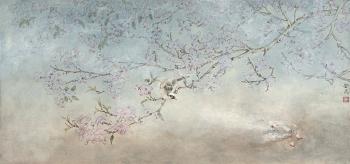 Sparrows and Peach Blossoms by 
																	 Xu Anmin