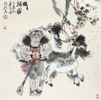Character and Sheep by 
																	 Yang Lizhou