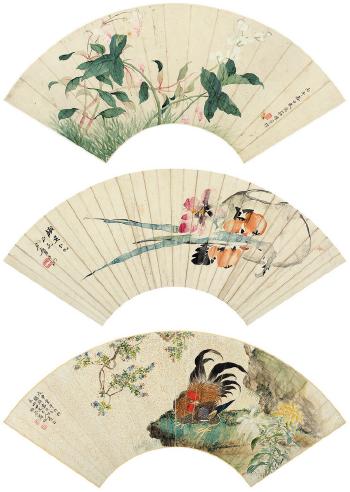Bird and flowers, vegatables by 
																	 Zhuang Yaofu