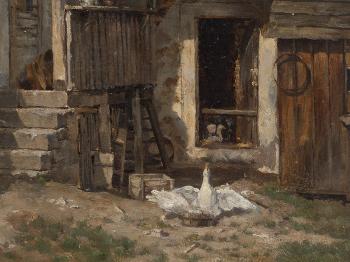 In The Courtyard of an Old Castle by 
																			Wilhelm Velten