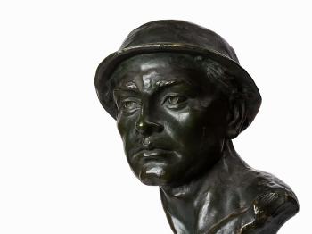 Head of a Man Wearing a Hat by 
																			Johannes Dommisse