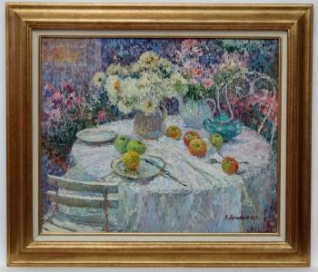 Still life in the garden by 
																			Viktor Romanovitch Lefimenko