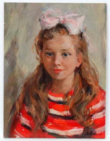 Portrait of a young girl by 
																			Oleg Lomakin