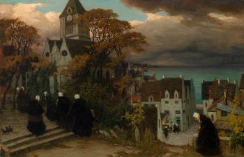 Breton Women on their Way to Mass by 
																	Viktor Ivanovich Zarubin