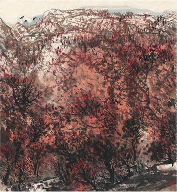 The sea of maple trees by 
																	 Jiang Baolin