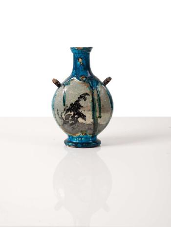 Vase de forme gourde à deux anses appliquées by 
																			Albert Louis Dammouse