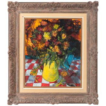 Still life with flowers by 
																			Robert Carrol