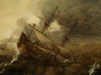 Schiffe auf Stürmischer See by 
																			Andries van Eertvelt
