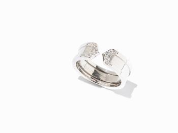 Logo Double C Ring With 10 Diamonds by 
																			 Cartier