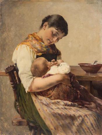 Maternal Affection by 
																			Georg Jakobides