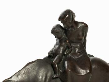Mother and Child on Horseback by 
																			Hermann Joachim Pagels