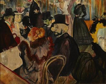 A painting of Mr. Magoo in At the Moulin Rouge by Henri de Toulouse-Lautrec by 
																	 UPA Studios