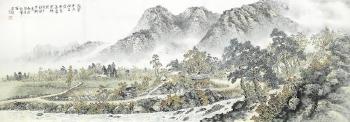 Mountain landscape by 
																	 Jing Songpei