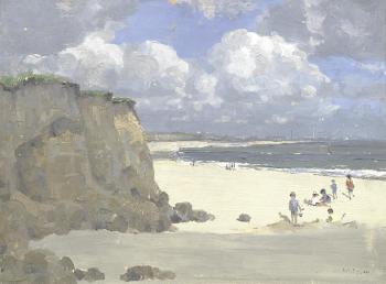 Beach view from Hopton Sands looking to Gorleston by 
																	Campbell Mellon