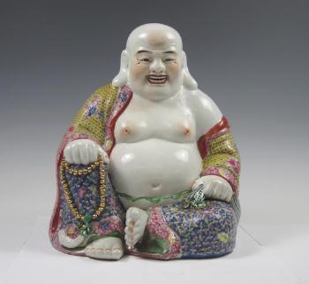 A figure of Budai by 
																	 Zeng Longsheng