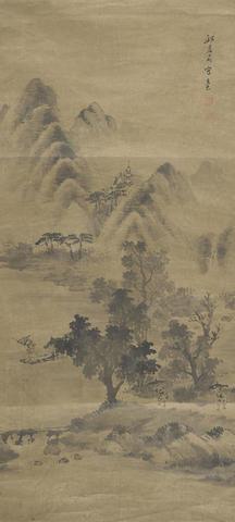 River Landscape by 
																	 Qiu Shiquan