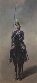Cossack of the Life-Guards Ataman of His Imperial Highness Tsarevich’s Regiment by 
																	Adolf Jebens