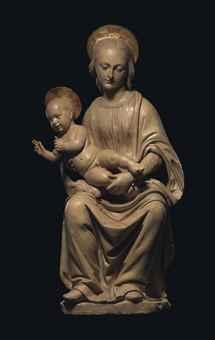 La vierge a l'enfant tronante by 
																	 Agnolo di Polo