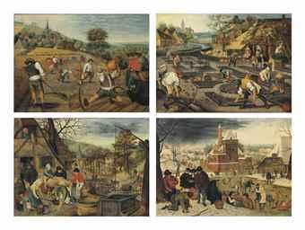 The Four Seasons: Spring; Summer; Autumn; and Winter by 
																	Pieter Brueghel