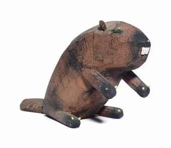 Model of a Beaver with Hinged Tail by 
																	Dan Falt