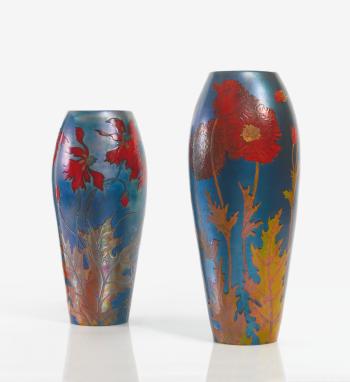 Monumental Poppies Vase by 
																	 Zsolnay Porcelain Manufacture