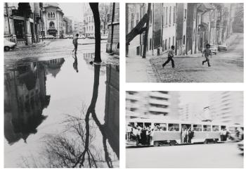 Puddle-1 (1992), Playing (1981) and Crowded Tram (1983) by 
																	Andrei Pandele