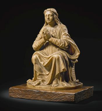 Virgin in Prayer by 
																	Gasparo Cairano da Milano