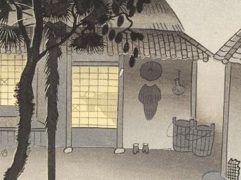 Farmhouse in The Evening by 
																			Ohno Bakufu