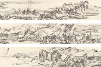 Landscape of Lin'an by 
																	 Zhou Zi