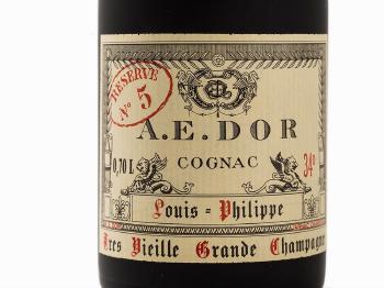 One bottle of Cognac Tres Vieille Grande Champagne Réserve No. 5 “Louis-Philippe” by 
																			 A E Dor