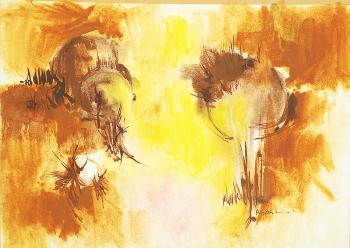 Untitled - Cascading Yellow by 
																	Gordon Adaskin