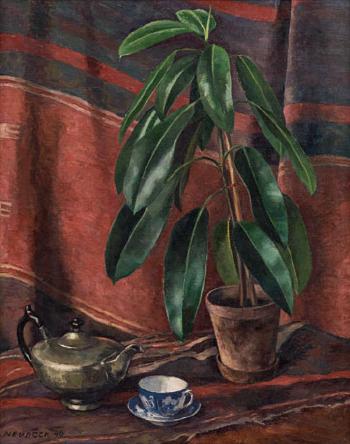 Still Life with Rubber Tree by 
																	Max Neubock