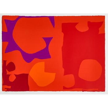 Six in Vermilion with Red in Red by 
																	Patrick Heron