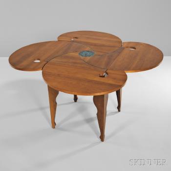 Whirling Dervish I Drop-leaf Table by 
																			Martha Plusquellec