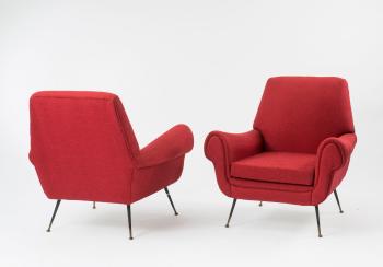 Two armchairs by 
																			 Fratelli Radice