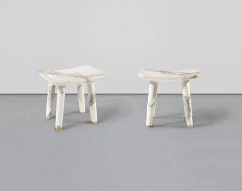 Pair of 'Nomad' stools by 
																	Charles Zana