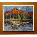 Untitled (Northern Autumn Lake Scene) by 
																			Lawrence Nickle