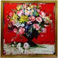 Bouquet Sur Fond Rouge by 
																			Elene Gamache