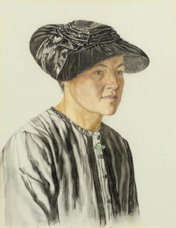Portrait of a Valais woman by 
																	Raphy Dalleves