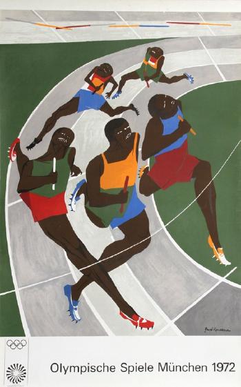 Olympische Spiele Muenchen (The runners) by 
																	Jacob Lawrence