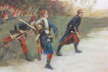 French Troops from the Franco Prussian War by 
																			Henri Charles Etienne Dujardin-Beaumetz