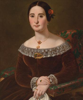 Retrato de dama by 
																	Antonio Maria de Esquivel